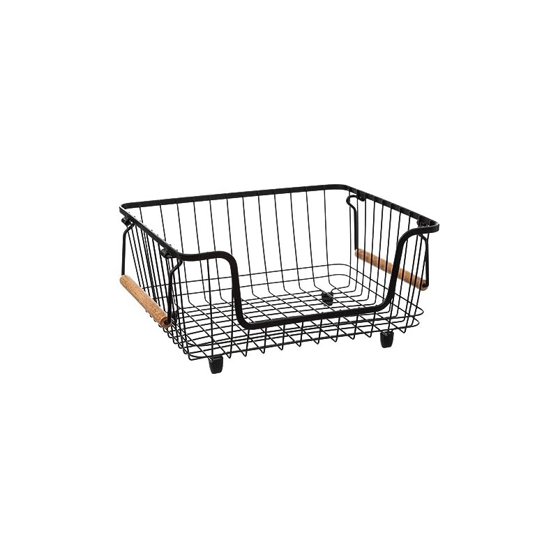 5five - Stackable Metal Basket "Blackwood" Medium Format