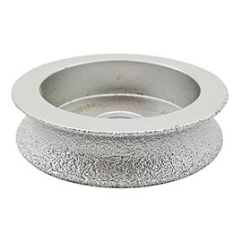 SHDIATOOL 3 Inch Profile Hand Diamond Wheel Height 15mm Half-Round Edge Grinding for Stone Marble Granite Rock