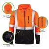 JORESTECH High Visibility Hoodie Full Zipper 100% Polyester ANSI Orange