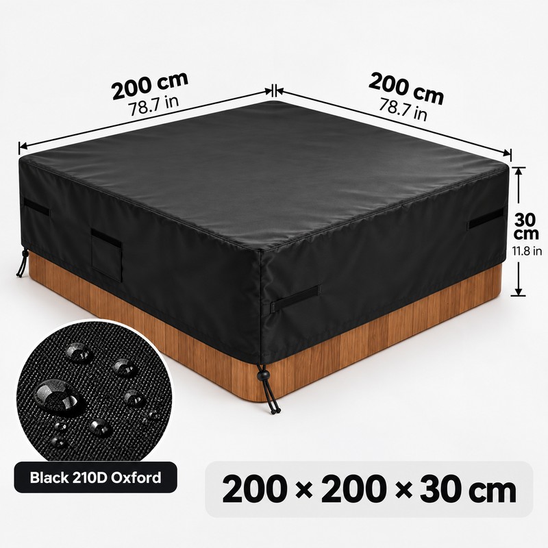 210D Oxford Square Hot Tub Cover, 78.7 x 78.7 x
