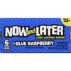 Now and Later Blue Raspberry Flavored Candy Twenty-Four 6-Piece Bars