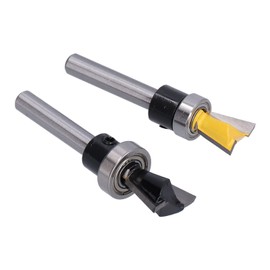 Dovetail Bit Connection Router Bit with Bearing, 2 Pieces 1/4 Inch Shank Woodworking Router Bit for Cutting Plywood and Hardwood