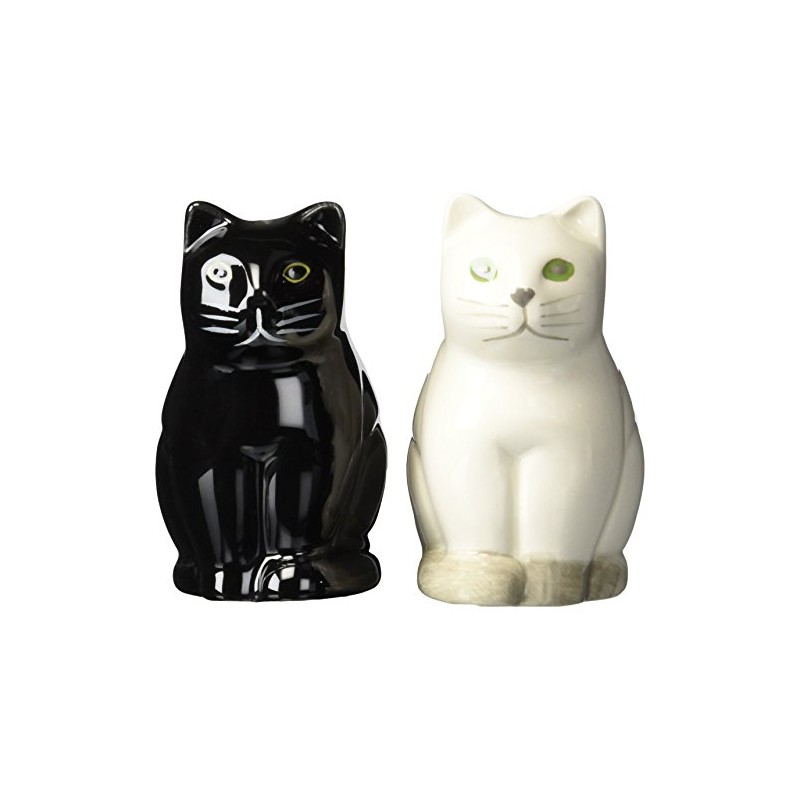Abbott Collection 27-FELINE Sitting Cat Salt and Pepper Shaker Set,