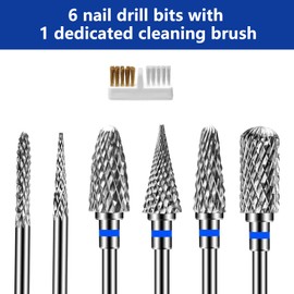 HAFRILY Universal-Nagelbohrer-Set, 2,35 mm, mit Bürste, professioneller Wolframkarbid-Bohrer, Mehrzweck-Nagelwerkzeug, elektrische Nagelfeile zum Entfernen der Nagelhaut, passend für die meisten