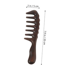 Outanaya 1pc Sandalwood Hair Comb for Women Wide Tooth Design for Curly Hair Scalp Massage Smooth Surface Natural Material for Healthy Hairstyling