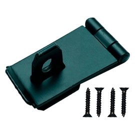 Merriway BH04256 75mm (3 inch) Black Safety Hasp and Staple