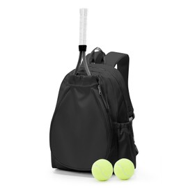 BJLFS Tennis Backpack, Tennis Bag, Unisex Tennis Backpack for Men and Women, Racket Bag, Backpack Bag for Tennis Badminton, Tennis Backpack, Sports Backpack, Sports Bag, Black