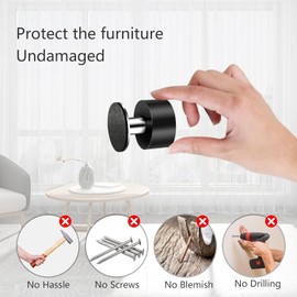 Door Stoppers,Door Stop with White Rubber Bumper & Stainless Steel Body Heavy Duty Door Stopper Wall Protector Sound Dampening for Home & Office Use 2 Pack