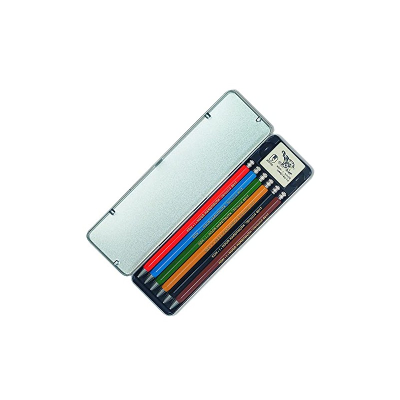 KOH-I-NOOR Mechanical Pencils (Set of 6), Green/Red/Yellow
