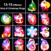 Dealot 50 Pack Light Up Rings Christmas Party Favors for