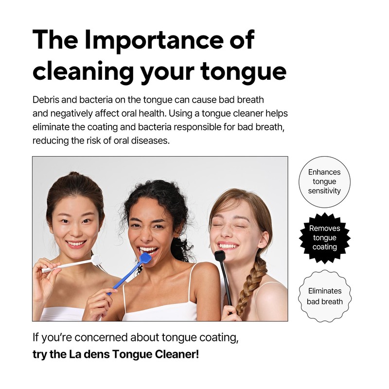 La dens Tongue Cleaner (White, Regular)