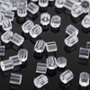 Kerryjewl Silicone Earring Backs,100pcs Soft Clear Plastic Earring Backs Replacement