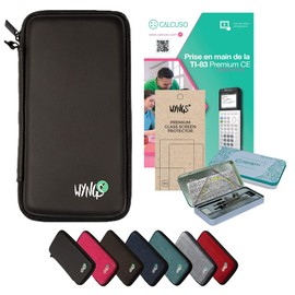 CALCUSO Accessory Streber Pack Black Compatible with TI 83 Premium CE Graphing Calculator (Python) (French)