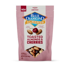 Blue Diamond Almonds, Toasted Almonds and Dried Cherries Make For Sweet, Tart, and Healthy Snacking with 5g of Protein, 7 Ounce (Pack of 1)