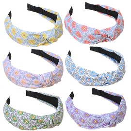 Headbands for Women, Alice Bands, Mixed Printed Fabric Hair Band, Adult Women, Hair Bands, Fashion Headbands, Knot Hair Accessories (6gewenhua)