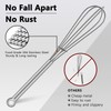 Walfos Mini Whisks, Small Whisk Bulk 304 Stainless Steel 6
