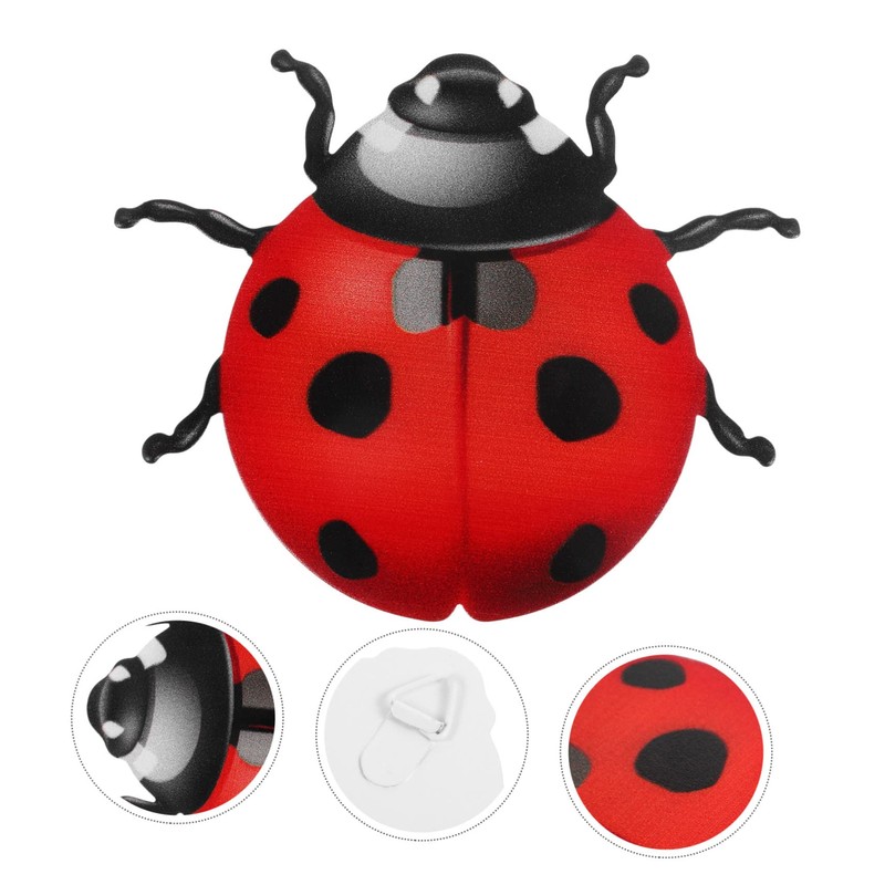 Kichvoe 4pcs Ladybug Wall Sculpture Spring Decor Metal Ladybug Garden