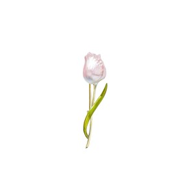Tulip Brooch Pin for Women Floral Bouquet Lapel Brooch, Minimalist Flower Shawl Pin for Sweater Scarf Dress Suit, Wedding Party Birthday Jewelry Gift for Mother (Light Pink)