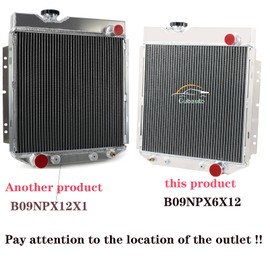 Cubauto 3 Rows Aluminum Radiator For 1960-1966 65 Ford Mercury Comet Falcon Ranchero Mustang V8 L6 2.4L 2.8L 4.3L 4.7L AT/MT,Full Aluminum Radiators
