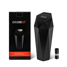 OUDEW Car Trash Can with Lid - 1-Pack, Interior Accessories for Vehicles, Leakproof Garbage Can with 30 Detachable Trash Bags, Multipurpose Organizers and Storage Solutions for Home and Office