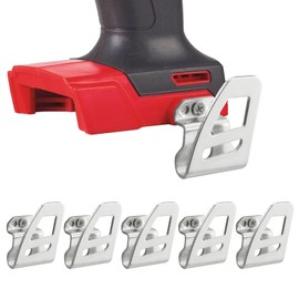 Aifeier ET 6 Pack 42-70-2653 Replacement Belt Clip Hook for Mil-waukee, Stainless Steel M18 Belt Clip with Screws, Impact Driver Hammer Drill Replace for 2604-20, 2604-22, 2604-22CT, 2797-22