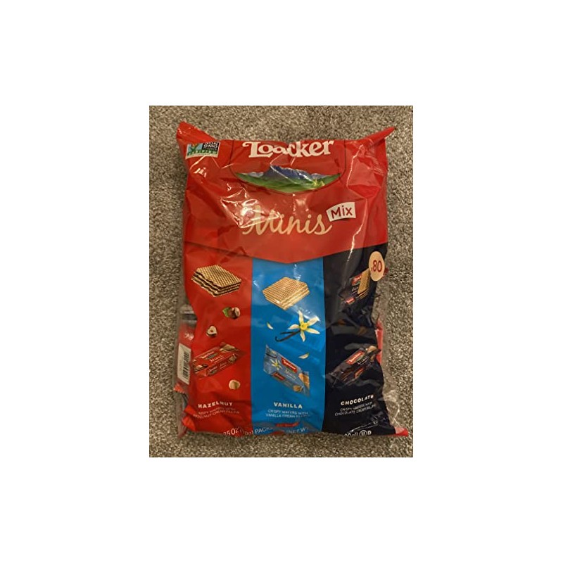 Loacker Minis Crispy Waffers 800g(Mix Flavours) 28.22 OZ
