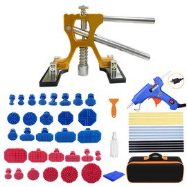 TUOSHUNGE Auto Dent Puller Kit - Dent Remover Tools Adjustable Width Golden Lifter & Glue Gun for Automobile Body Motorcycle Refrigerator & Ding Hail Dent Removal