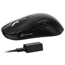 ATTACK SHARK R6 Wireless 8KHz Gaming Mouse, SUPERLIGHT 39g, Nordic 52840 MCU, PixArt PAW3950MAX Gaming Sensor, BT/2.4G /Wired, Adjustable DPI 42000, Optical Microswitches (100M Clicks), PC/Mac(Black)