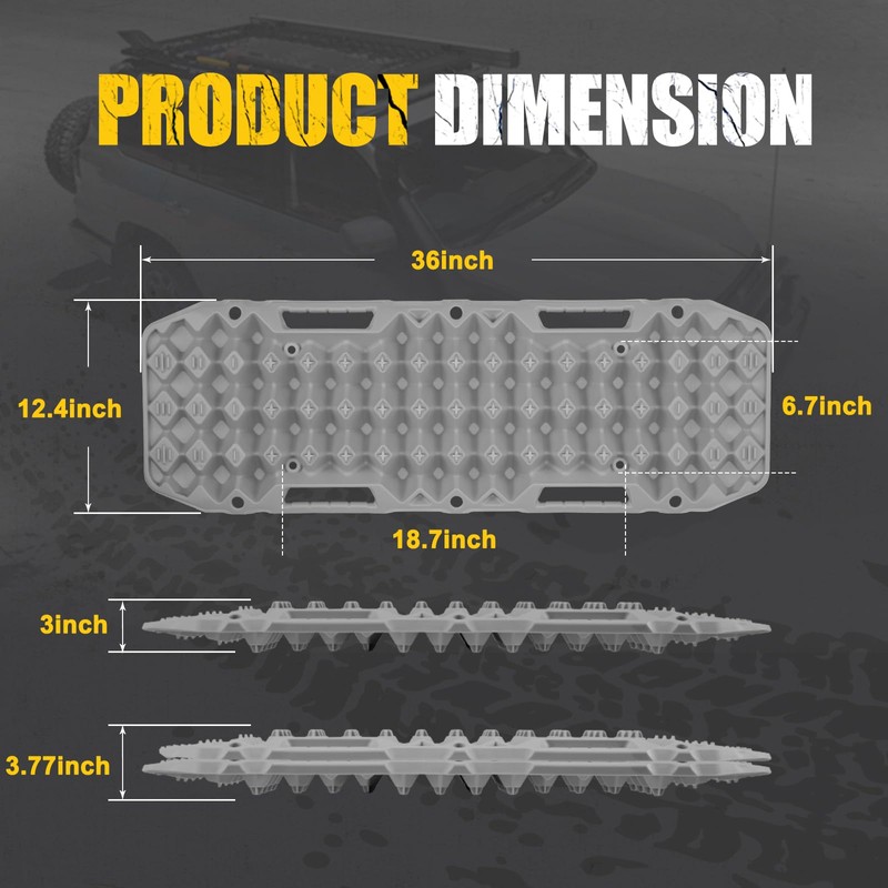 BUNKER INDUST Off Road Traction Boards, Pair Recovery Tracks Traction