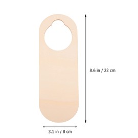 Artibetter Blank Wooden Door Knob Hanger Unfinished Door Hanger Signs Wood Door Tag Hanging Ornaments For DIY Crafts Do Not Disturb Decorative Door Sign 10Pcs