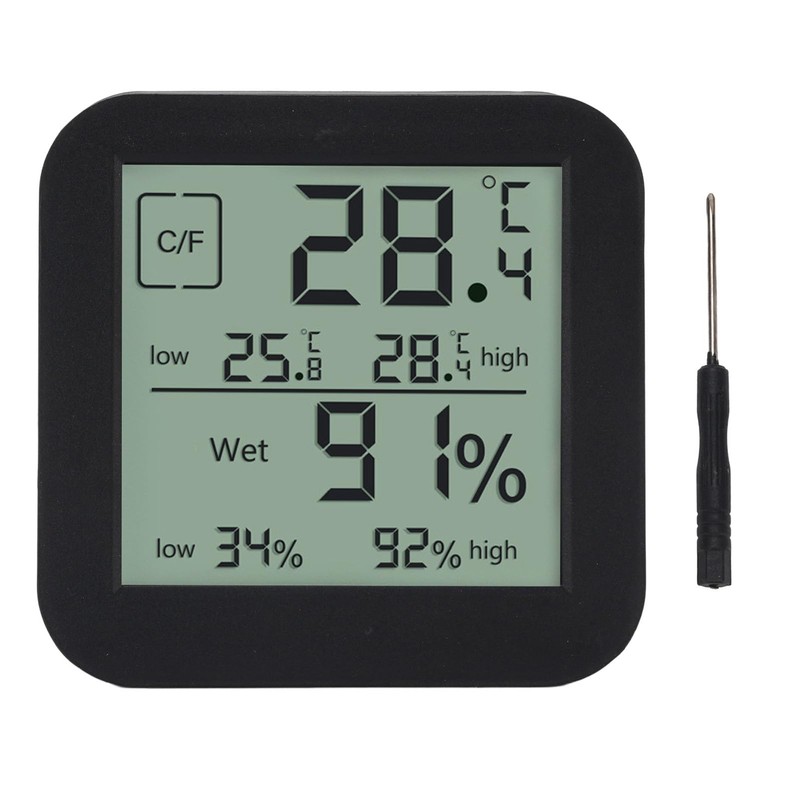 Thermometer, Hygrometer Timer, Doppelseitiges LCD-Touchscreen-Raumthermometer und Luftbefeuchter mit Küchentimer für