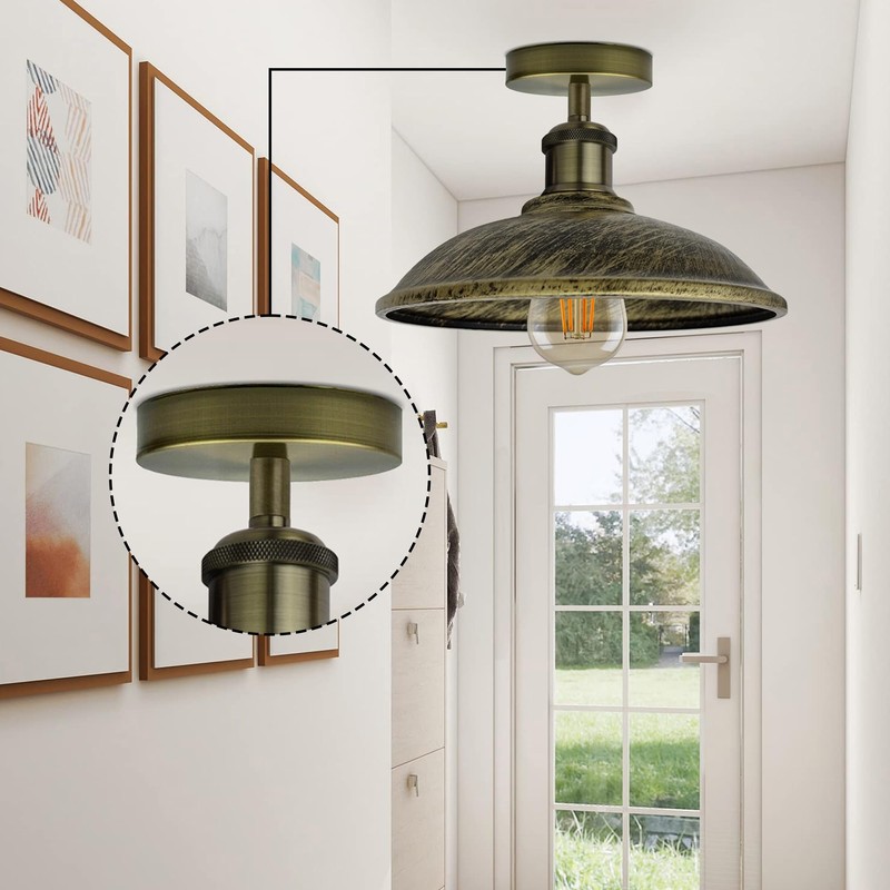LEDSone Metal Ceiling Rose for Ceiling Hanging Bracket Complete Fitting