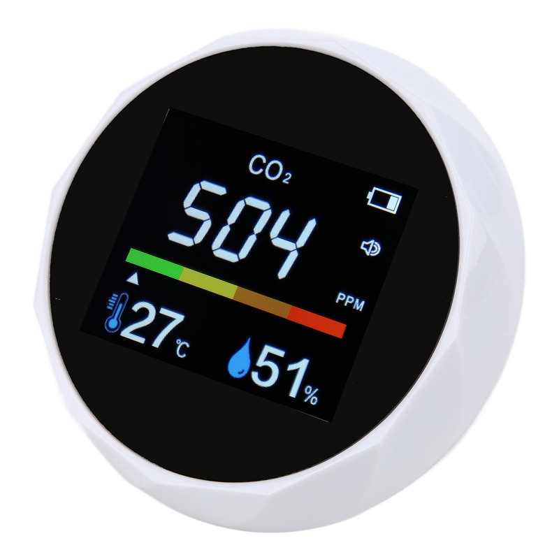 CO2 Monitor Carbon Dioxide Temperature Humidity 3 in 1 Portable
