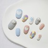  Heart pastel texture handmade nail tip - Stiletto /