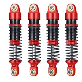 AXspeed 51 mm Metal RC Damper Pack of 4 Shock Absorbers for 1:18 TRX4M TRX4-M Crawler Car (Red)