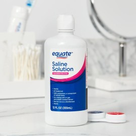 Equate Saline Solution for Sensitive Eyes, 12 fl oz, 2 Pack, Compare to Bausch +