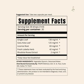 PRSPR Wellness Kids Attention Plus – Alcohol-Free Herbal Supplement with Ginkgo, Gotu Kola, Licorice, Lobelia & Rhodiola for Focus