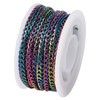 PandaHall 16FT/Roll 304 Stainless Steel Curb Chains Unwelded Colorful Twist