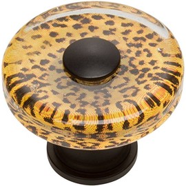 Atlas Homewares 3231-BL Cheetah Round Knob, 1.5-Inch, Matte Black