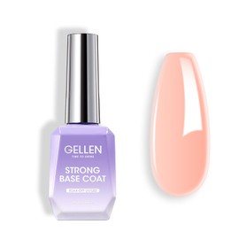 Gellen Rubber Base Gel For Nails, 18ml Builder Base Gel Nude Pink Gel Nail Polish, 4 in 1 Base Coat Nail Strengthener Gel Soak Off UV Nail Gel DIY Home and Nail Salon Gift For Women