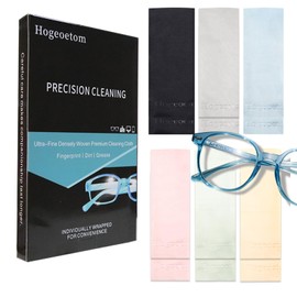 Hogeoetom Microfiber Cleaning Cloths，Superior Glasses Cloth, Camera Lens Cleaning Cloths, Laptop, Phone, Tablet,Screens & More, Color-Code (Pack of 12)