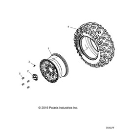 Polaris Rim Cap, Genuine OEM Part 1522498