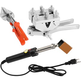 PU Round Belt Welding Machine Set, 110V 200W Electric Polyurethane Belt Soldering Iron with Pliers & Scissors, 150-400℃ Belt Welder Tool Set for PU Belt V-Belt Plastic Joint Fusing Bonding