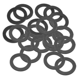 PATIKIL M31 Rubber Flat Washer, 20 Pack 31mm ID 45mm OD 3.5mm Thick Sealing Spacer Gasket Ring for Faucet Pipe Water Hose Fastener Bolt, Black
