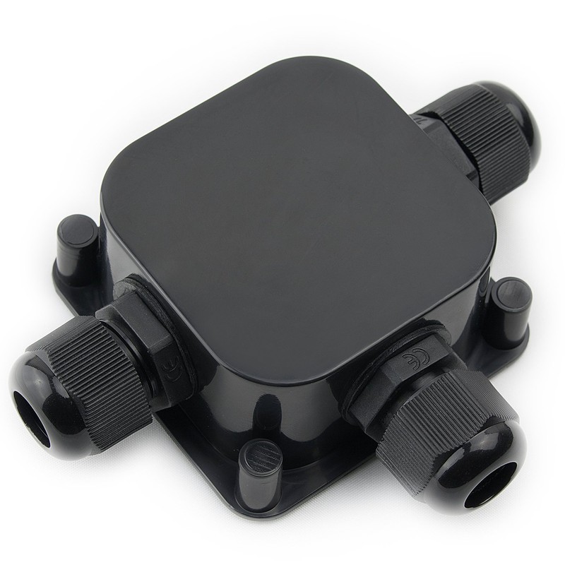 GWHOLE 4Pcs Waterproof IP66 Outdoor Electric Junction Project Box, 3-Way