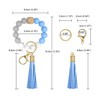 wocoxo - Llavero de pulsera de silicona con abalorio elásticas