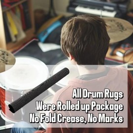 Drumming Drum Rug Mat, 4x6ft Cymbal Splash Drum Carpet Non Slip Soundproof, Drum Pad for Drummers Outdoor Summer, Floor Protection for Electric Drum Set Splash Stands, Music Practice Kit for Kids.
