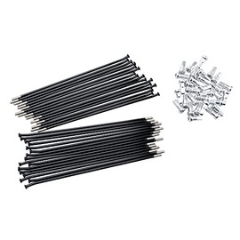 TUSK Motorcycle Spoke Kit - Rear 19" Black Spoke/Silver Nipple for KTM 250 XC-W (Fuel Injected) 2018-2025