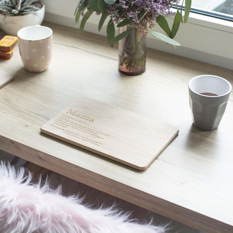 LAUBLUST Breakfast Board with Engraving – Lexicon: Das ist Mama
