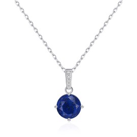 Philip Jones Sterling Silver Lapis Gemstone Necklace
